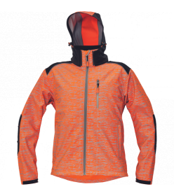 KNOXFIELD PRINTED SOFTSHELL JACKET červená