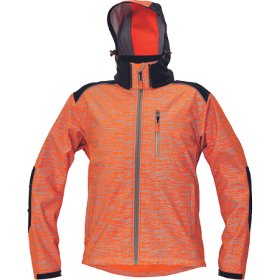 KNOXFIELD PRINTED SOFTSHELL JACKET červená