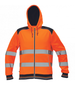 KNOXFIELD HI-VIS mikina s kapucí červená